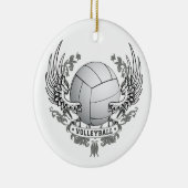 Volleyball Wings Verzierung Keramik Ornament (Rechts)