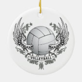 Volleyball Wings Verzierung Keramik Ornament (Hinten)