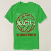 Volleyball Wisconsin T-Shirt (Design vorne)
