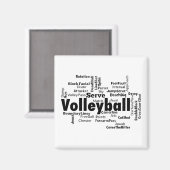 Volleyball-Wolke Magnet (Vorderseite/Rückseite)