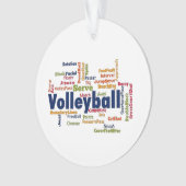 Volleyball-Wolke Ornament (Vorderseite)