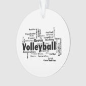 Volleyball-Wolke Ornament (Vorderseite)