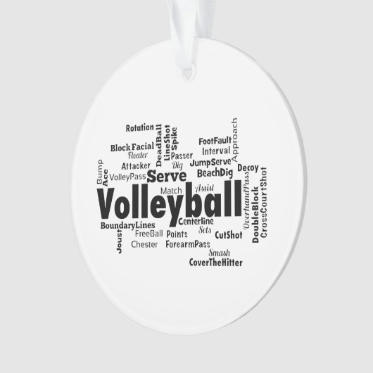 Volleyball-Wolke Ornament (Vorderseite)