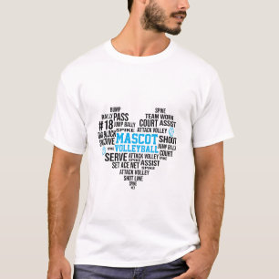 Volleyball Word Art Typografie T-Shirt