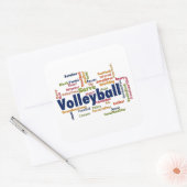 Volleyball Word Cloud Quadratischer Aufkleber (Umschlag)