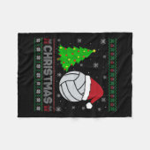 Volleyball Xmas Tree Lighting Ugly Christmas Sweat Fleecedecke (Vorderseite (Horizontal))