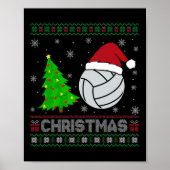 Volleyball Xmas Tree Lighting Ugly Christmas Sweat Poster (Vorne)