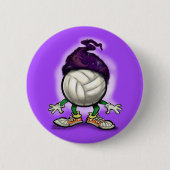 Volleyball-Zauberer Button (Vorderseite)