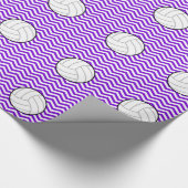Volleyball Zickzack Farbwrapper Geschenkpapier (Ecke)