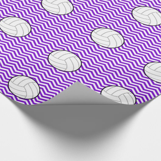 Volleyball Zickzack Farbwrapper Geschenkpapier (Ecke)