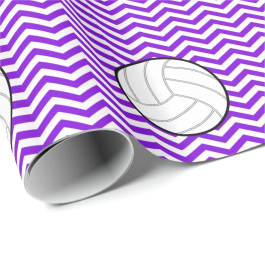 Volleyball Zickzack Farbwrapper Geschenkpapier (Rolleneckpunkt)