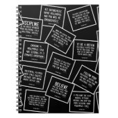 Volleyball zitiert Notizbuch in Schwarzweiss Notizblock (Vorderseite)