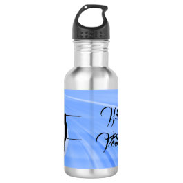 Volleyball Zwei Spieler im Netz personalisiert Edelstahlflasche