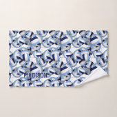 Volleyballathletin Name Marine hellblau Badhandtuch Set (Handtuch)