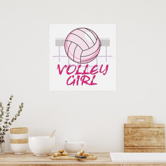 Volleyballdesign Poster (Küche)