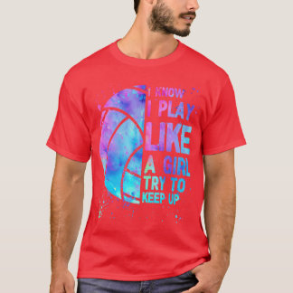 Volleyballeen Mädchen Frauen Ich weiß ich spiele w T-Shirt