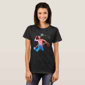 Volleyballer Graphic Beach Volleyball T-Shirt (Vorne ganz)