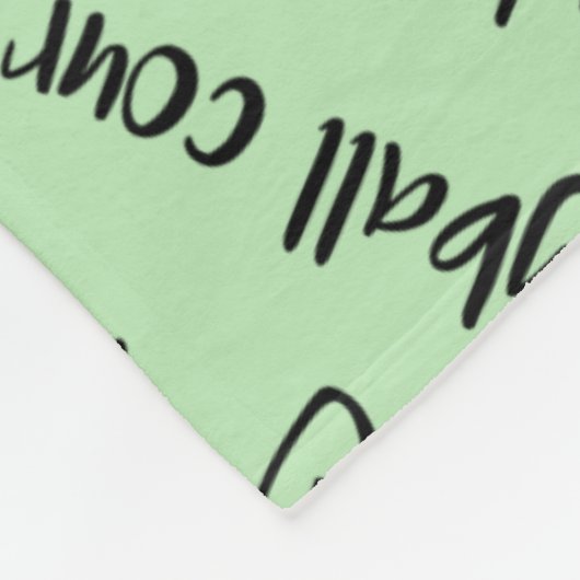 Volleyballfeld Happy Place Minze Schwarz JE Farbe Fleecedecke (Ecke)