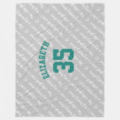 Volleyballfeld-Happy-Place-Typografie Fleecedecke (Vorderseite)