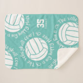 Volleyballfeld mein glücklicher Ort mädchenhafte T Sherpadecke (Vorderseite (Horizontal))