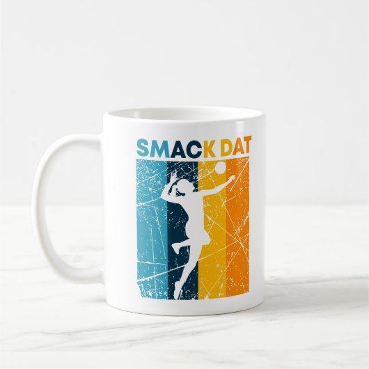 Volleyballgeschenk, Volleyball-Mama, Teamgeist Kaffeetasse (Links)