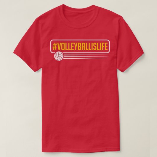 VOLLEYBALLISLIFE - Geschenke für BeachVolleyball-S T-Shirt (Design vorne)
