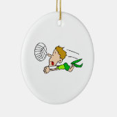 Volleyballjungentauchen Keramikornament (Rechts)