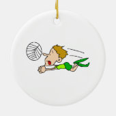 Volleyballjungentauchen Keramikornament (Hinten)
