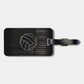 Volleyballl; Cool Schwarz Gepäckanhänger (Rückseite horizontal)