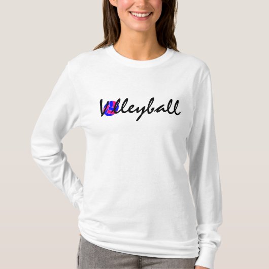 Volleyballlogo T - Shirt [FERTIGEN Sie IHN!] (Vorderseite)