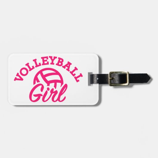 Volleyballmädchen Gepäckanhänger (Vorderseite horizontal)