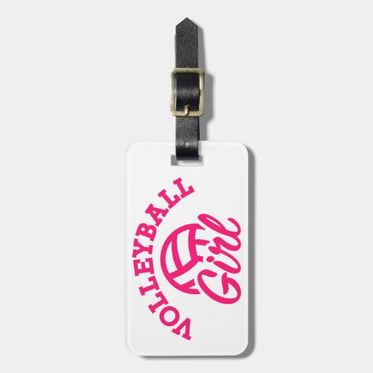 Volleyballmädchen Gepäckanhänger (Vorderseite vertikal)