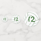 Volleyballmädchen - personalisierter Geburtstag Konfetti (Rückseiten)