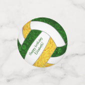 Volleyballmädchen - personalisierter Geburtstag Konfetti (Klein Vorderseite)