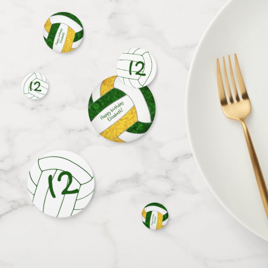 Volleyballmädchen - personalisierter Geburtstag Konfetti (Gruppe)