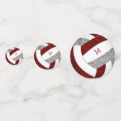 Volleyballmädchen personalisierter Geburtstag Konfetti (Rückseiten)