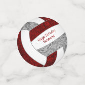 Volleyballmädchen personalisierter Geburtstag Konfetti (Klein Vorderseite)