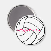 Volleyballmag. Magnet (Vorderseite/Rückseite)
