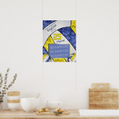 Volleyballmannschaft der blauen Mädels Foto Poster (Küche)