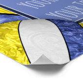 Volleyballmannschaft der blauen Mädels Foto Poster (Ecke)