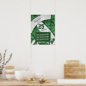 Volleyballmannschaft der grünen Weißen Girls Foto Poster (Küche)