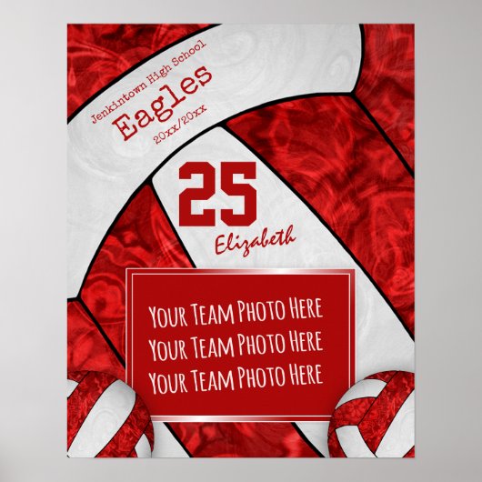 Volleyballmannschaft Foto Poster (Vorne)