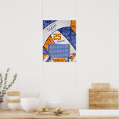 Volleyballmannschaft für Blauorange-Girls-Foto Poster (Küche)