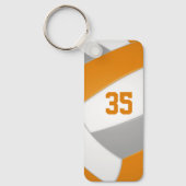 Volleyballmannschaft Sportler Name orange grau Schlüsselanhänger (Vorderseite)