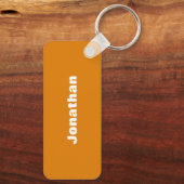 Volleyballmannschaft Sportler Name orange grau Schlüsselanhänger (Rückseite)