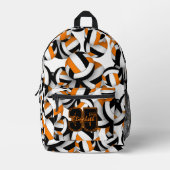 Volleyballmannschaftsfarben gemustert bedruckter rucksack (Vorderseite)