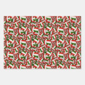 Volleyballmuster Weihnachten oder jede Gelegenheit Geschenkpapier Set (Vorderseite 3)