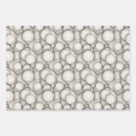 Volleyballmuster Weihnachten oder jede Gelegenheit Geschenkpapier Set (Vorderseite)