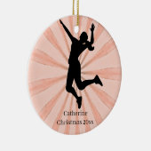 Volleyballname Keramik Ornament (Rechts)