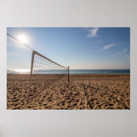 Volleyballnetz auf dem Strandplakat